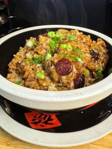 Cantonese sticky rice with chinese sausage