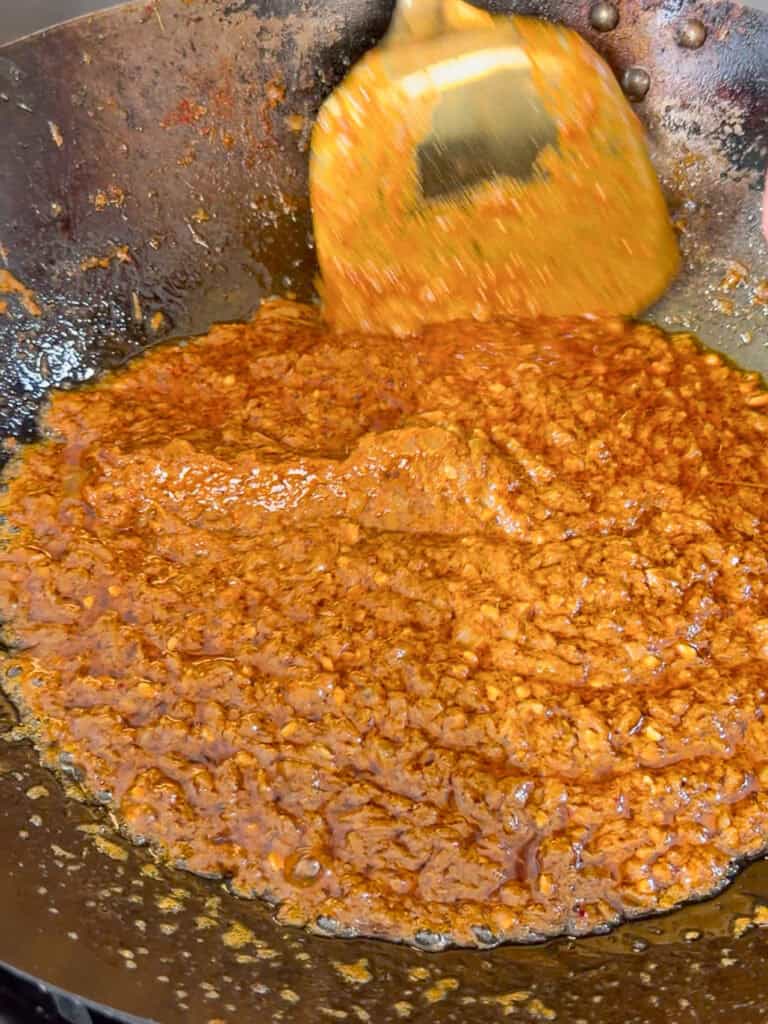 Finely processed dried shrimp mixture