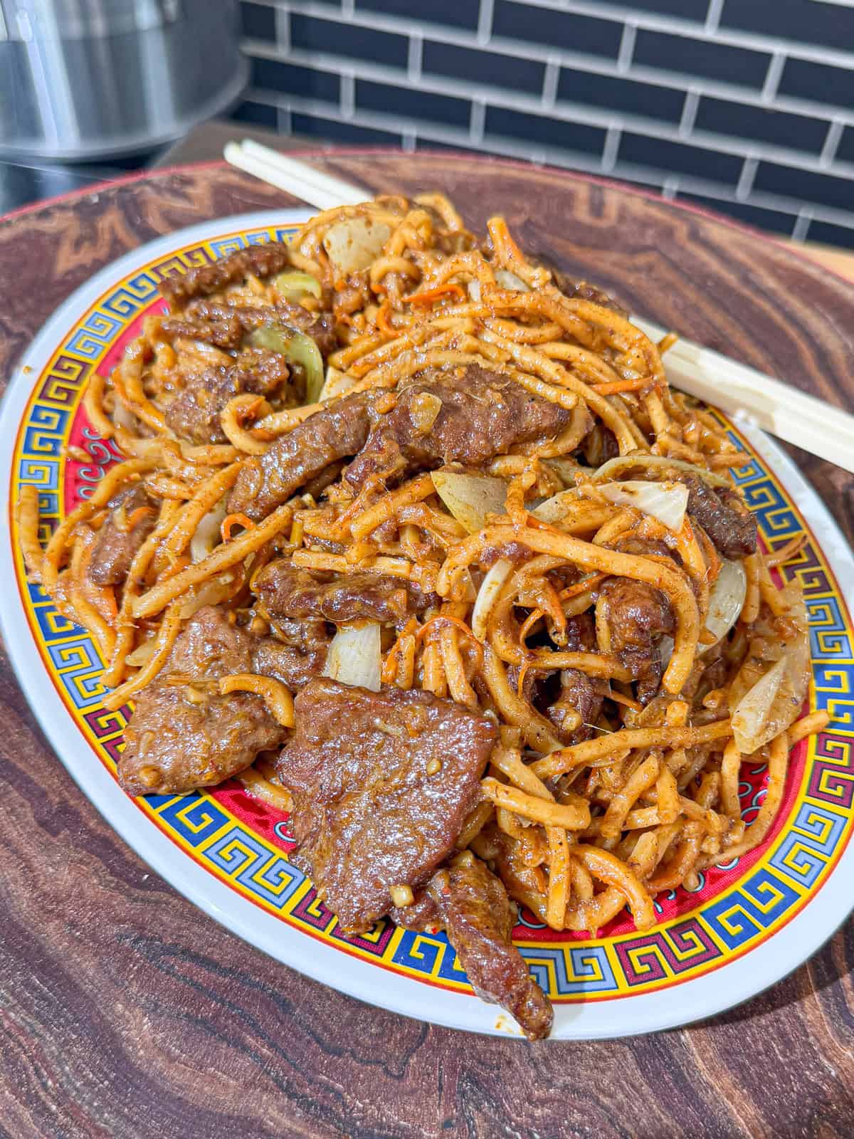 Satay beef ramen