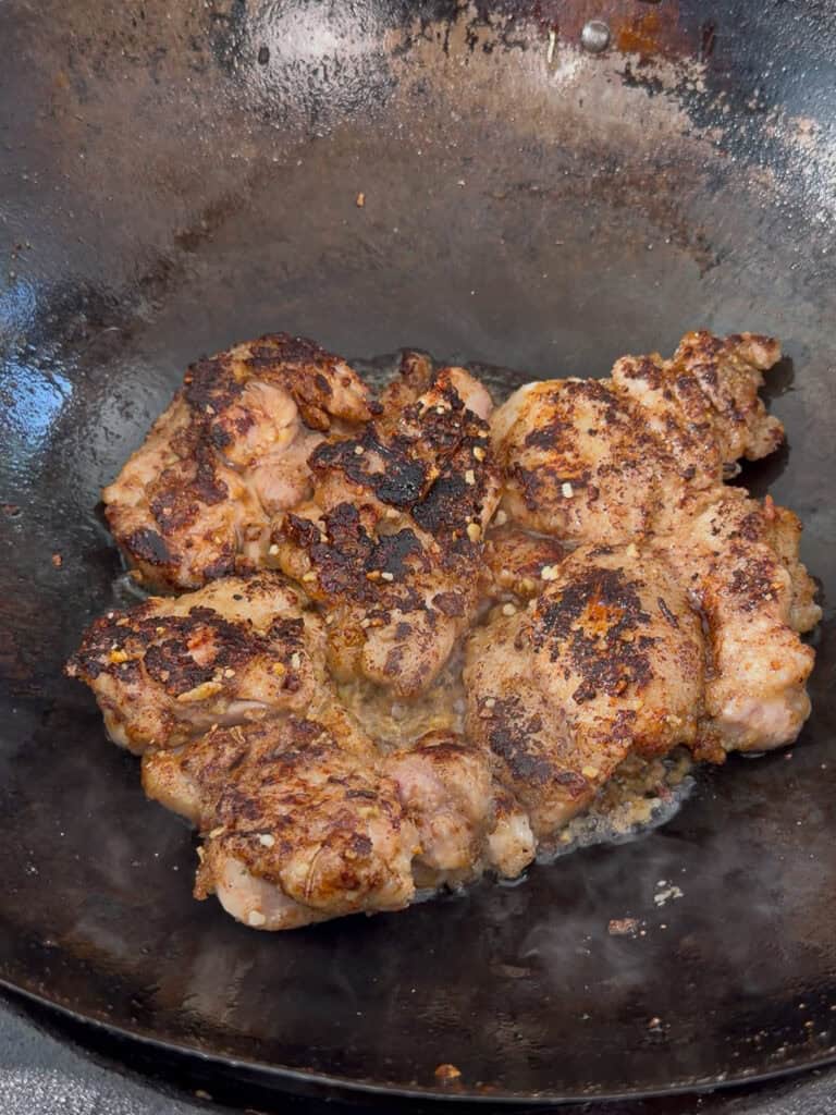 sauce beginning to bubble