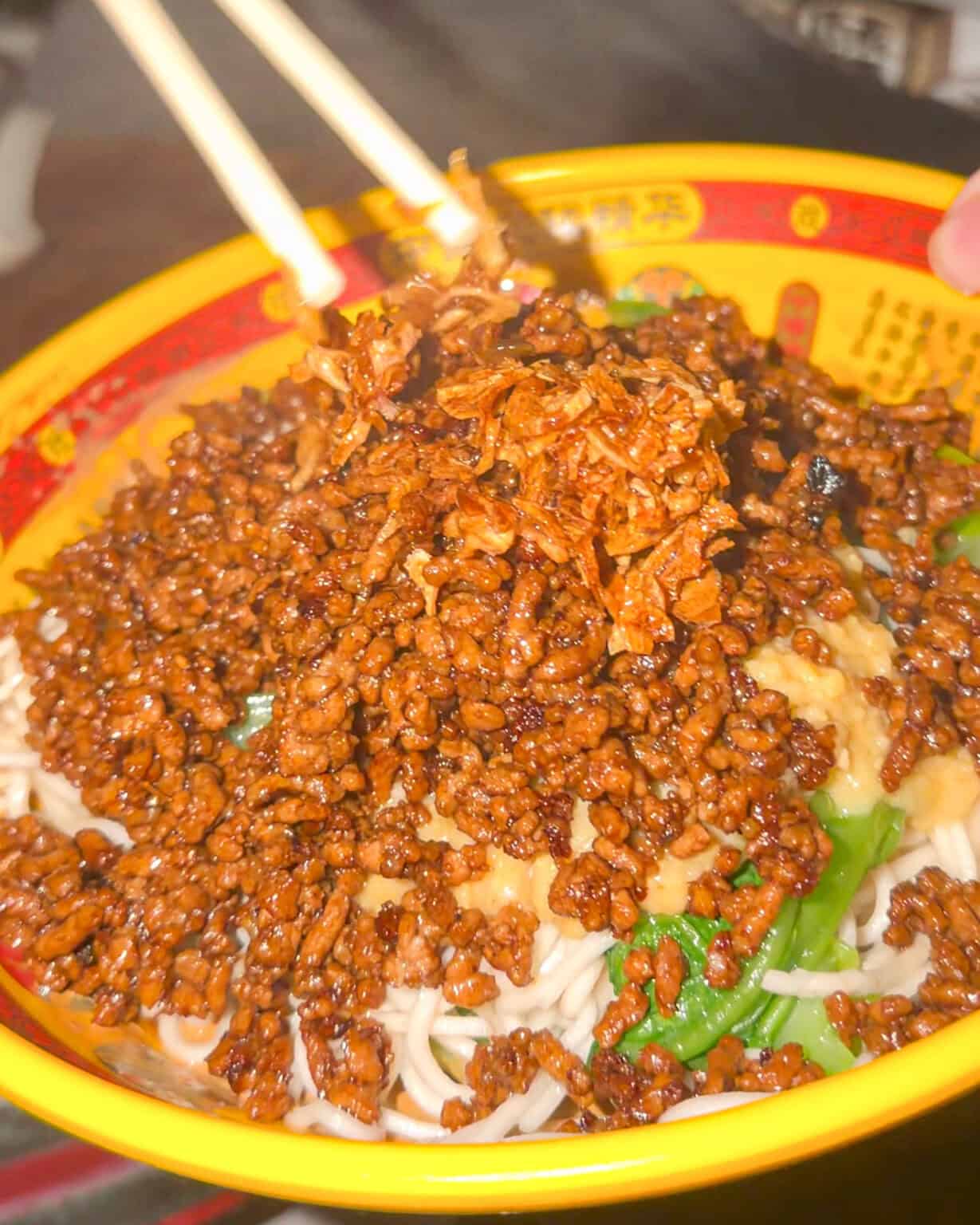 Chong Qing Noodles | Spicy Sichuan Noodle Bowl